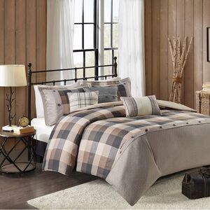 Madison Park Ridge 6 Piece Herringbone Duvet Cover Set